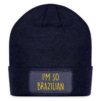 I'm so Brazilian Brazil - Patch Beanie - navy - Front
