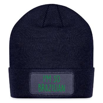 I'm so Brazilian Brazil - Patch Beanie - navy - Front