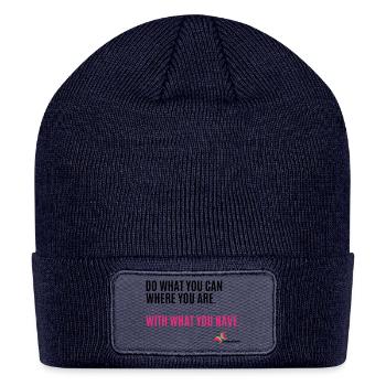 "Do What You Can" - Jessica Kirsh - Merch - Patch Beanie - navy - Front