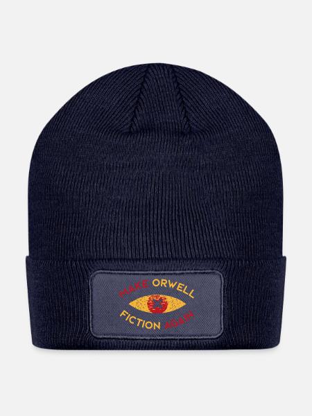 Make_Orwell_fiction_again - Patch Beanie - navy