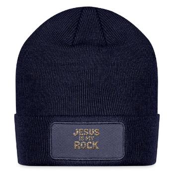 Jesus Is My Rock - Patch Beanie - navy - Front