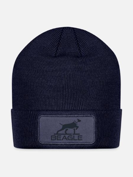 "Beagle Bliss: Unleashing Joy One Wag at a Time" - Patch Beanie - navy