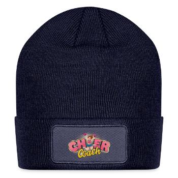 Cheerleading a Sport Tumbles and Lifts Spirits - Patch Beanie - navy - Front