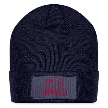 I'm so Japanese Japan - Patch Beanie - navy - Front