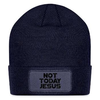 Not Today Jesus - Patch Beanie - navy - Front