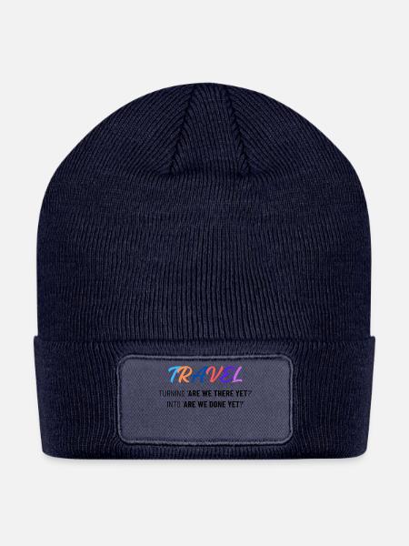 TRAVEL TURING ARE WE THERE YET INTO ARE WE DONE - Patch Beanie - navy