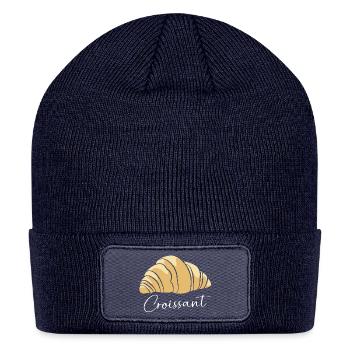 French Bread Croissants Bread Baking - Patch Beanie - navy - Front