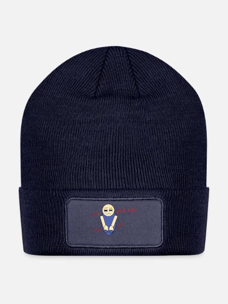 The Weight of the World - Patch Beanie - navy