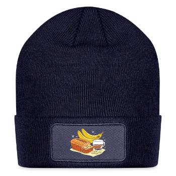 Banana Bread Coffee - Patch Beanie - navy - Front