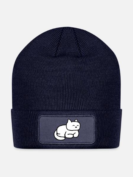 My "fantastic" cat. Loaf pose - Patch Beanie - navy