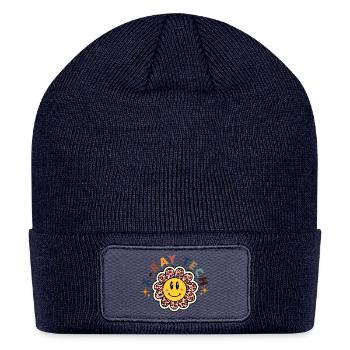 X ray Tech flower - Patch Beanie - navy - Front