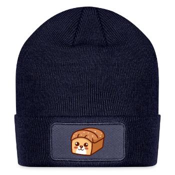 Bread Loaf Cat - Patch Beanie - navy - Front