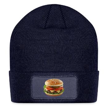 Burger Bold Print - Patch Beanie - navy - Front