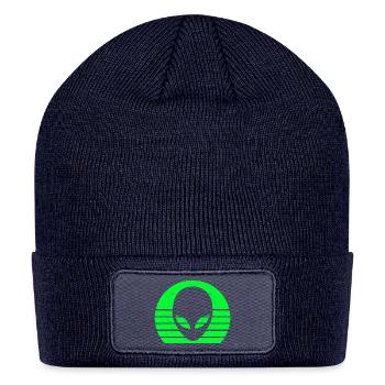 Alien Head Face Extraterrestrial Retro Vintage - Patch Beanie - navy - Front