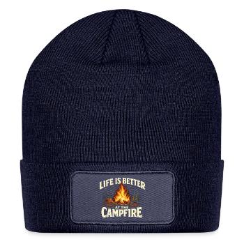 Life Is Better At The Campfire Nature Escape - Patch Beanie - navy - Front