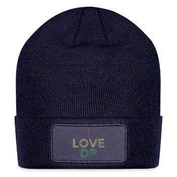 I_Love_DP_Shirt_Distressed_Vintage_Retro_70s - Patch Beanie - navy - Front