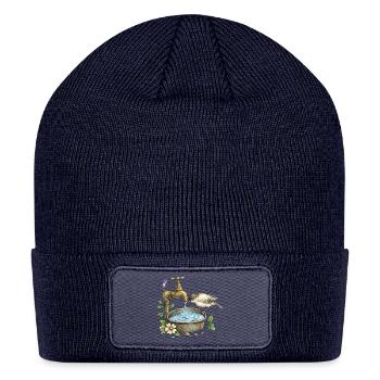 Bird at Rustic Tap Garden Watering - Patch Beanie - navy - Front