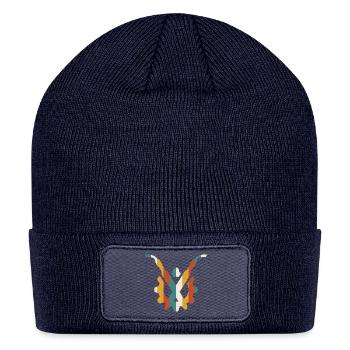 Welding Torches Gear Retro Vintage Stripes Metal W - Patch Beanie - navy - Front