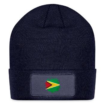 Guyana flag blob - Patch Beanie - navy - Front