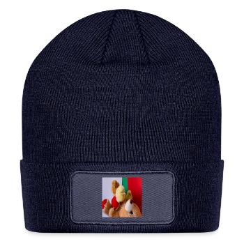 Small chicks with bear - Patch Beanie - navy - Front