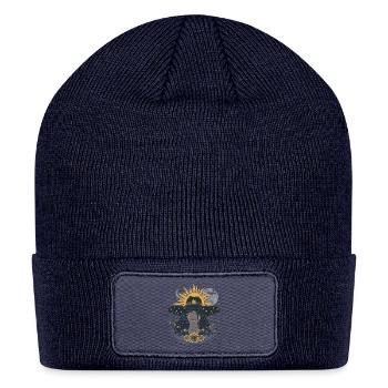 Boho Celestials Vintage Sun Cowgirl West - Patch Beanie - navy - Front