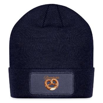 Brezn Heart Design for Oktoberfest - Patch Beanie - navy - Front