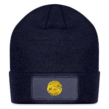 Golden Circular Brush Sunburst - Patch Beanie - navy - Front