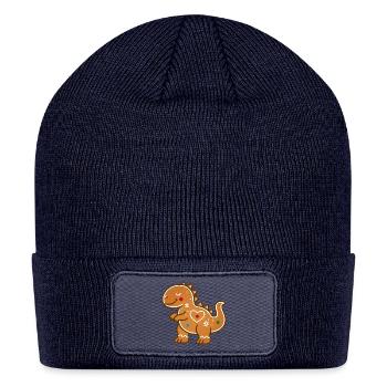 Sweet Gingerbread Dinosaur for Fun Outfits - Patch Beanie - navy - Front