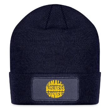 Small Business Owner Entrepreneur Startup - Patch Beanie - navy - Front