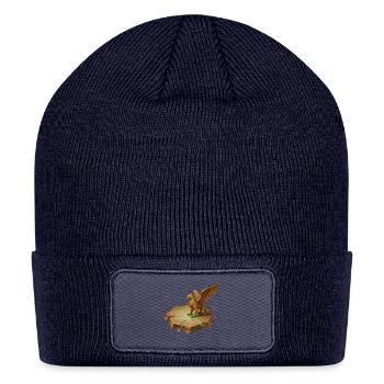 Mythical Griffin - Retro Hexagon Strategy Graphic - Patch Beanie - navy - Front