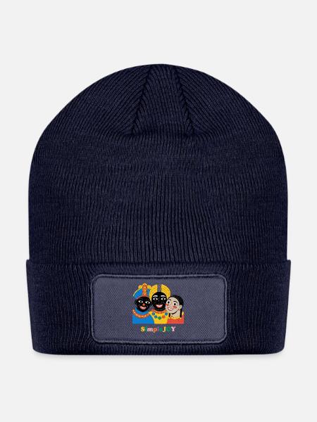 SimpleJOY Trio Portrait - Patch Beanie - navy