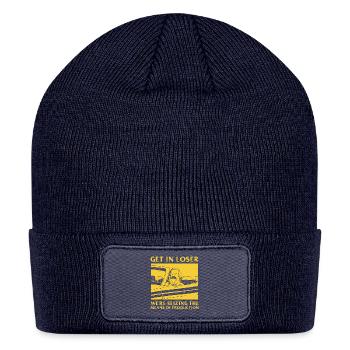 Rebel Roadster Print - Patch Beanie - navy - Front