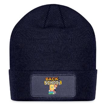 Back to School Bookstack Hero - Patch Beanie - navy - Front