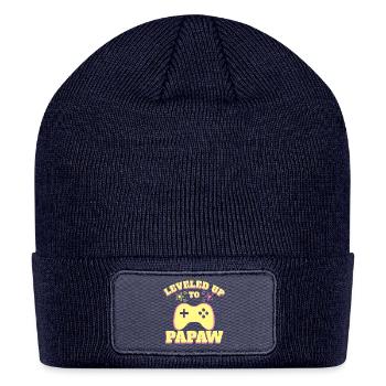 LEVELED UP TO PAPAW - Patch Beanie - navy - Front