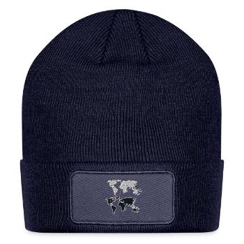 The World Tour | Tour of the World | Travel Map - Patch Beanie - navy - Front