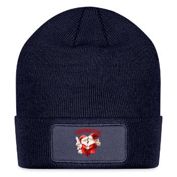 CHRISTMAS IS GAY two santas funny queer holidays  - Patch Beanie - navy - Front