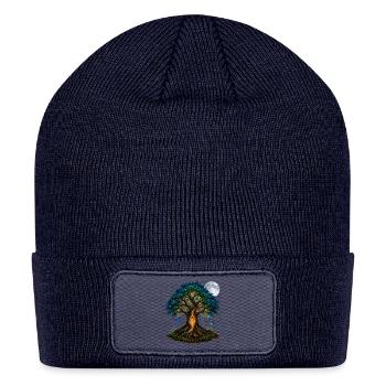 Moonlit Tree of Life - Patch Beanie - navy - Front