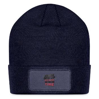 Never Give Up Because Great Things Take Time - Patch Beanie - navy - Front