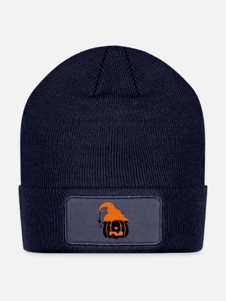 Spooky Season: Sabiya Designs Halloween Collection - Patch Beanie - navy