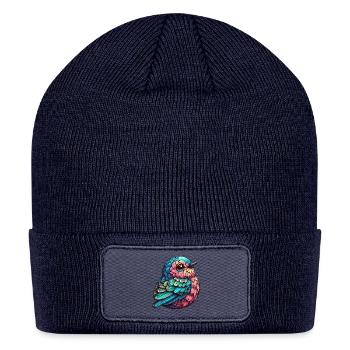 Vibrant Feathered Serenity - Patch Beanie - navy - Front