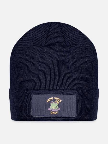 Frog Vibes Sunglasses - Patch Beanie - navy