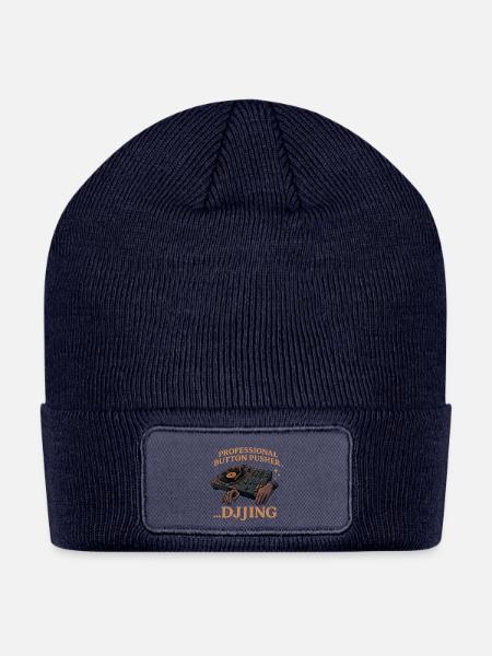 DJing.Professional Button Pusher - Patch Beanie - navy