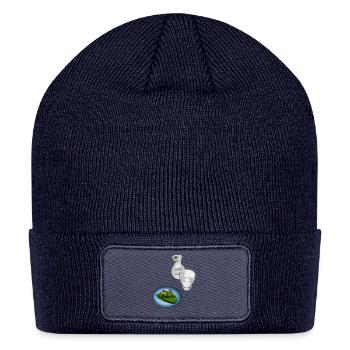 Sake with Spinach - Patch Beanie - navy - Front