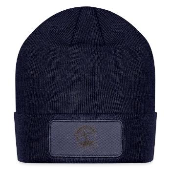 Ancient Tree within Circular Rune - Patch Beanie - navy - Front
