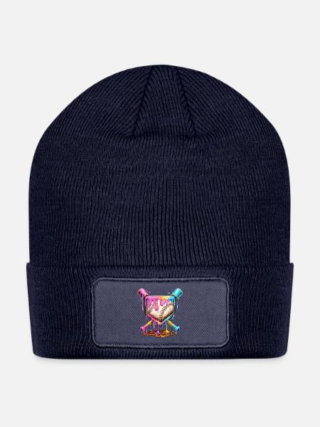 Candy Splash Baseball Graffiti - Patch Beanie - navy
