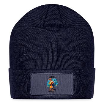 Gobble till you wobble! - Patch Beanie - navy - Front