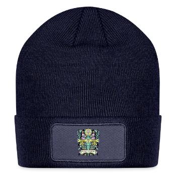 t shirt design generator - Patch Beanie - navy - Front