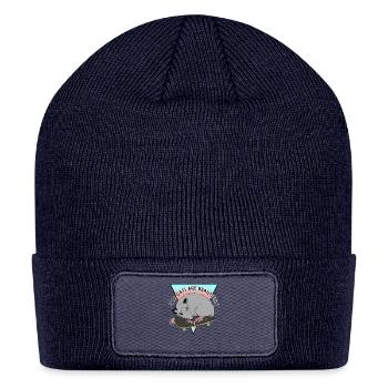 all cats are beautiful trans flag skateboarding - Patch Beanie - navy - Front