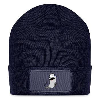 Funny Socks Shirt Funny Picture - Patch Beanie - navy - Front