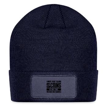 Funny Coin Collector Cool Numismatist Coin - Patch Beanie - navy - Front